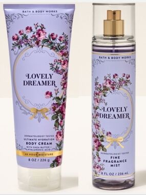 Bath & Body Works Lovely Dreamer Body Cream and Fine Fragrance Body Mist Set NEW